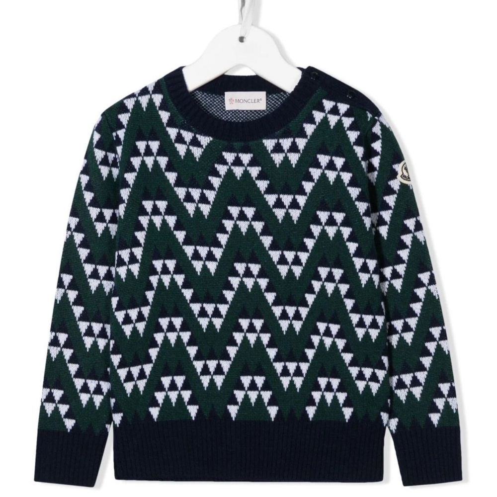 Moncler Geometric zig-zag pattern Sweater, XS